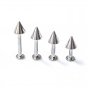 Labret med kon SILVER