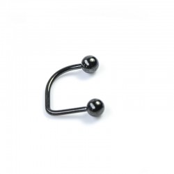 Läpp Ring 1.2mm "Svart" - Titan