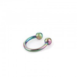 Hästsko piercing - Oljefärgad Titan - 1.2mm