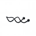 Ind stav spiral - Svart/Silver
