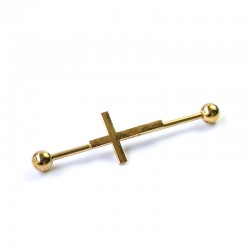 Ind stav "Cross"- Guld 1.2mm