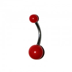 Röd navel piercing -1.6mm