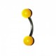 Ögonbryns piercing vit kula - 1.6mm