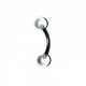 Ögonbryns piercing vit kula - 1.6mm