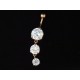 Navelsmycke rose/guld