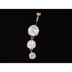 Navelsmycke rose/guld