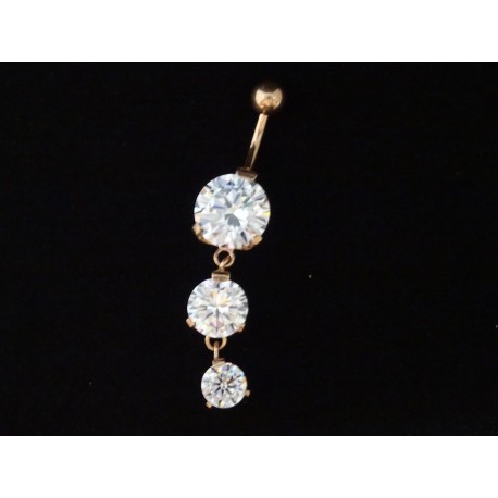 Navelsmycke rose/guld