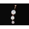 Navelsmycke rose/guld