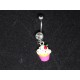 navelsmycke med cupcake
