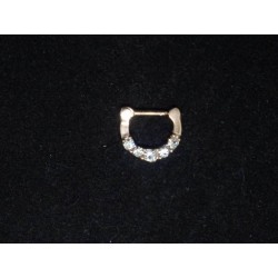 septum smycke i rose med stenar