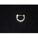 septum smycke i rose med stenar