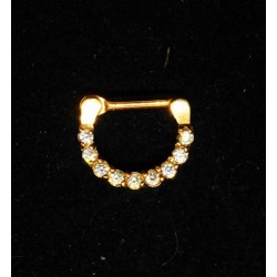 Septum smycke i guld med stenar