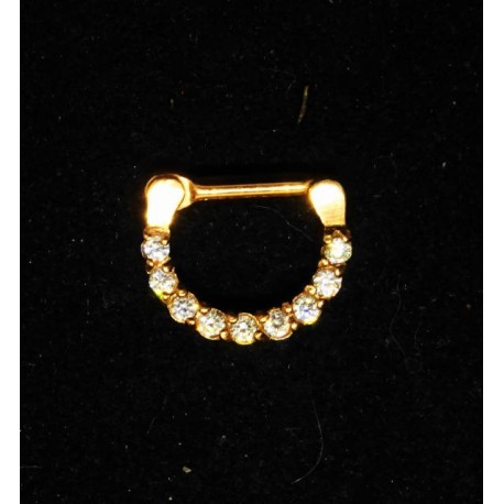 Septum smycke i guld med stenar