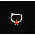 Septum smycke med stjärna och sten SILVER