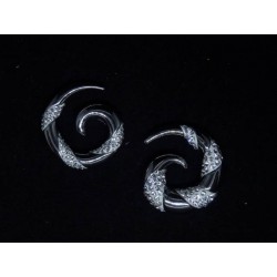 Taper spiral med bling. 5-8 mm