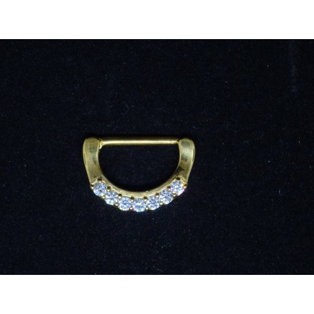 D-ring smycke med 7 stenar