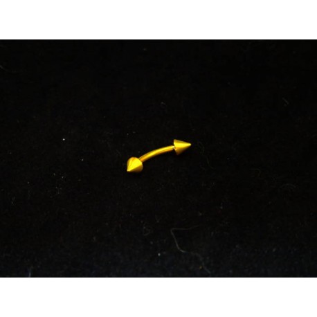 Grön banana barbell 2 st koner 316L