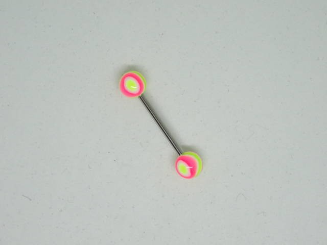 gul/rosa randig